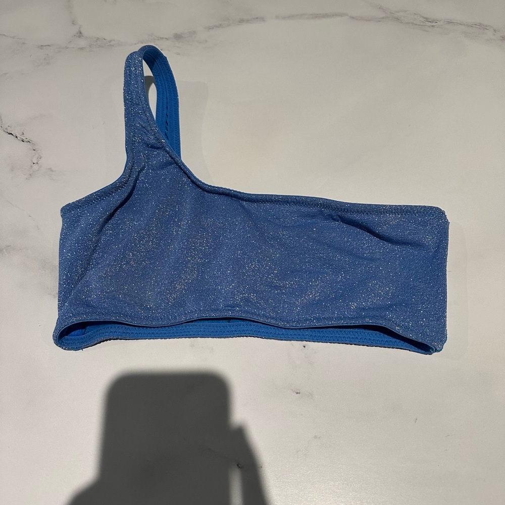 Triangl Blue One-Shoulder Bikini Top Small